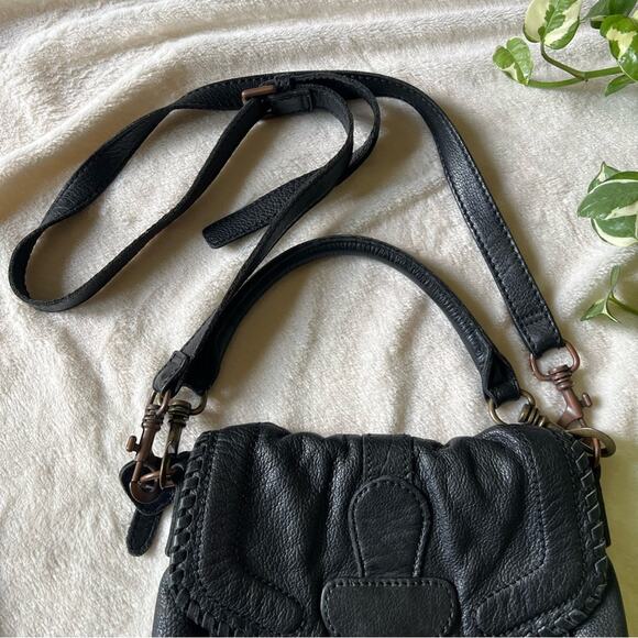 Liebeskind Black Leather Flap Crossbody Bag - Picture 3 of 12